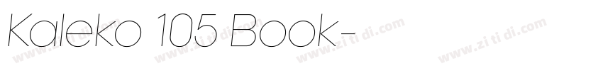 Kaleko 105 Book字体转换 Kaleko 105 Book字体转换
